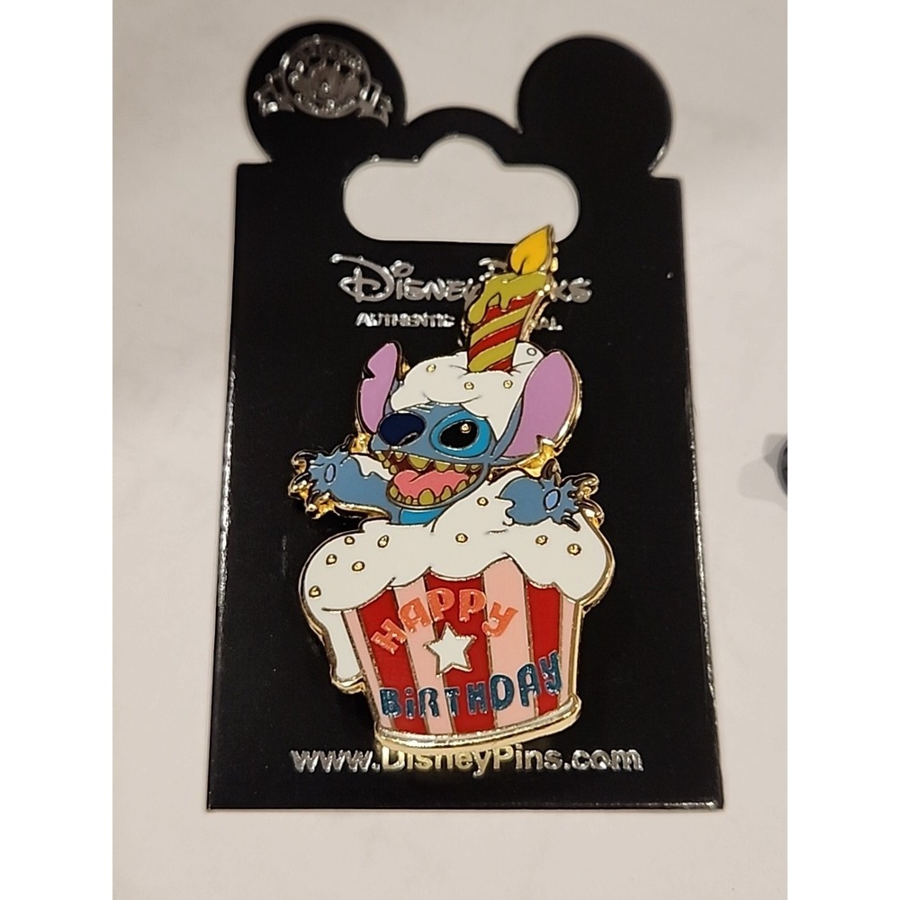 Disney Pin Stitch Happy‎ Birthday Cupcake 68208 Disneyland Paris DLRP DLP 2008